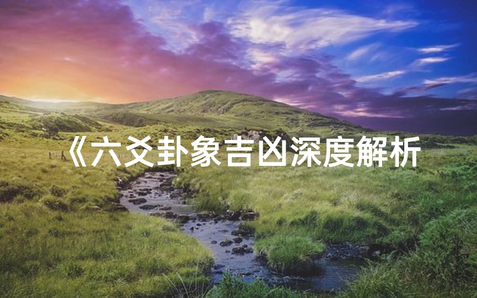 《六爻卦象吉凶深度解析视频全集免费下载》