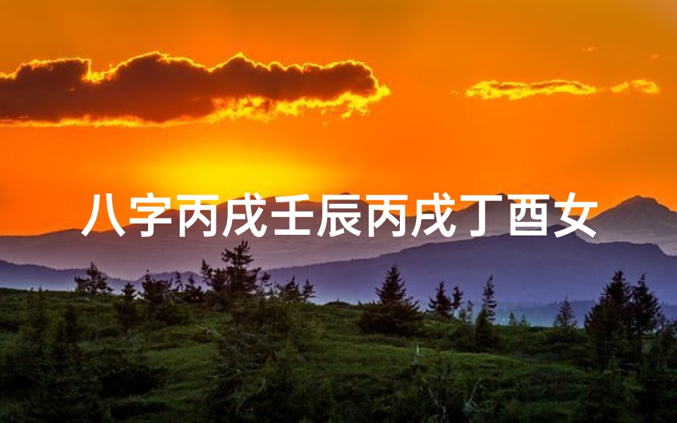 八字丙戌壬辰丙戌丁酉女命;八字丙戌壬辰丙戌丁酉女命:命运轨迹解析