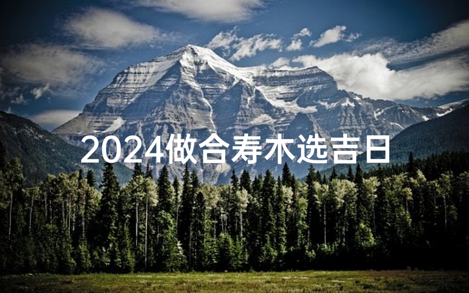 2024做合寿木选吉日—《2024合寿木选吉日:吉祥如意好时光》