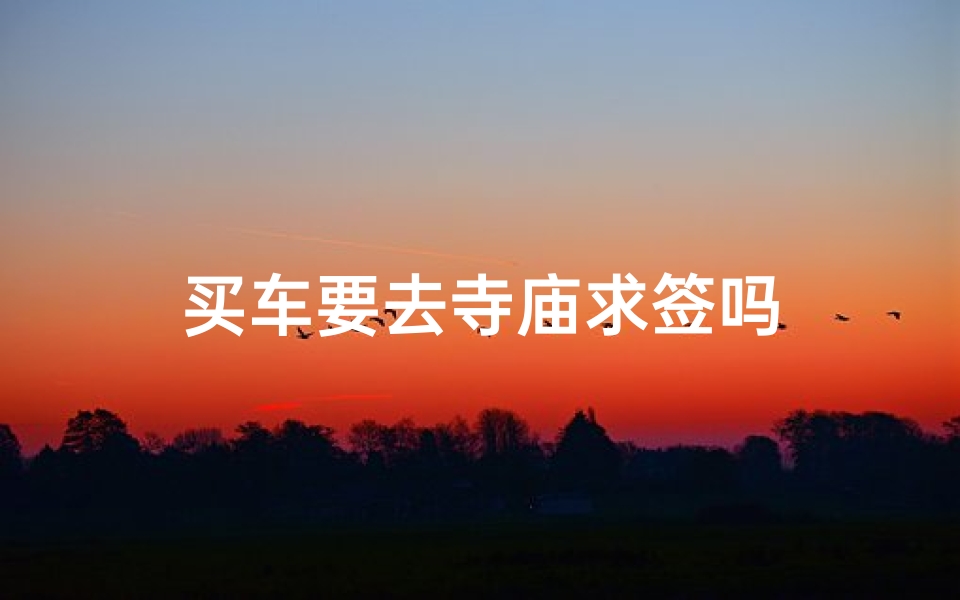 买车要去寺庙求签吗