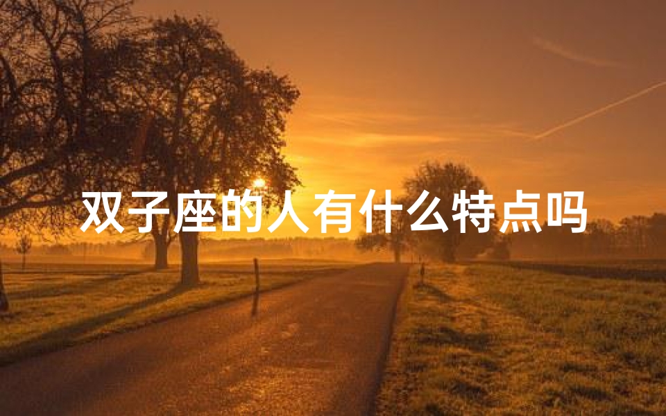 双子座的人有什么特点吗(双子座:双面性格的智慧使者)
