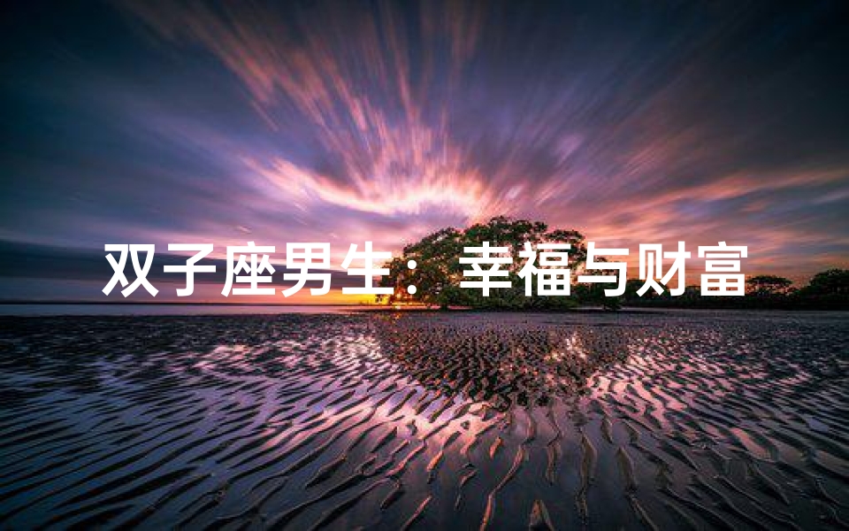 双子座男生:幸福与财富的完美邂逅?