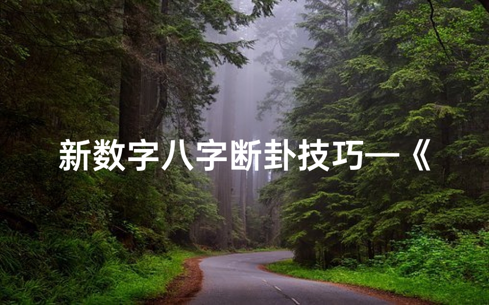 新数字八字断卦技巧—《数字八字揭秘:如何准确断定吉凶运势》
