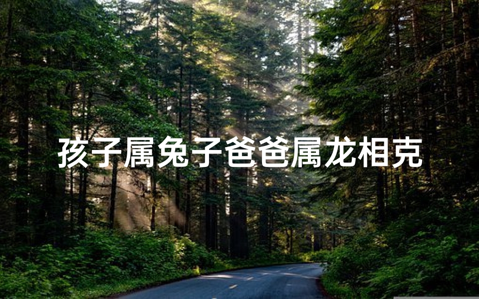 孩子属兔子爸爸属龙相克吗、爸爸属兔儿子属龙好吗
