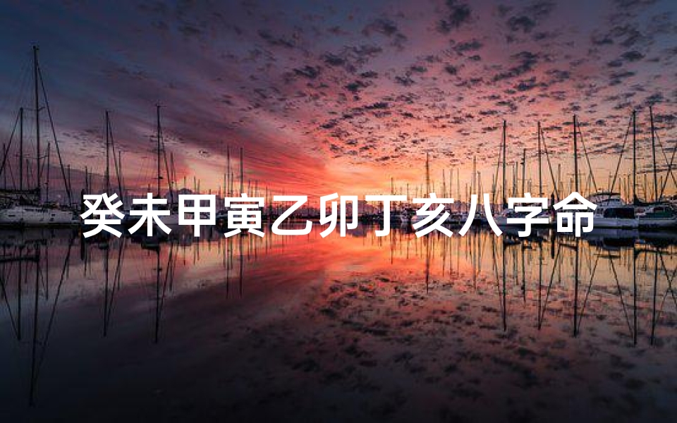 癸未甲寅乙卯丁亥八字命理,癸未癸亥甲午丁卯