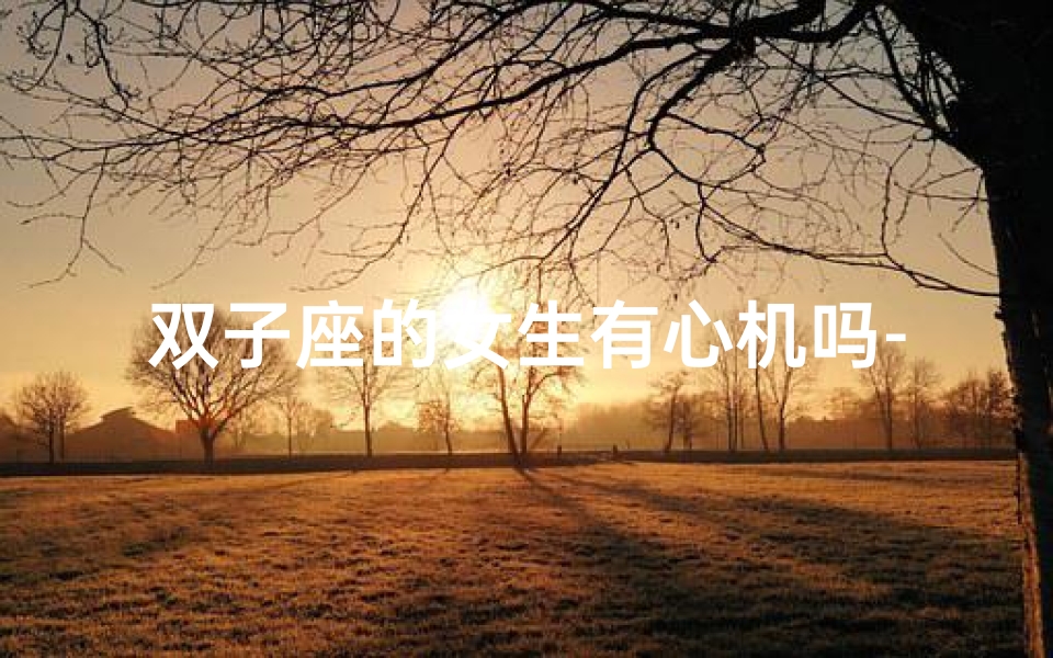双子座的女生有心机吗-双子座的女生有心机吗为什么