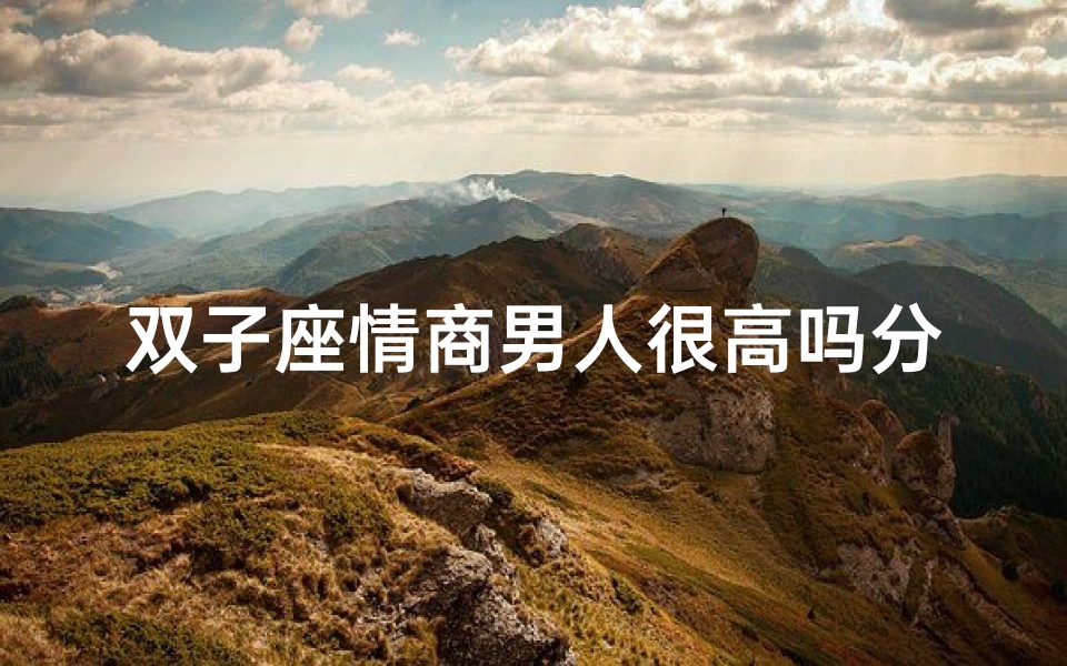 双子座情商男人很高吗分析,双子男情商高的表现
