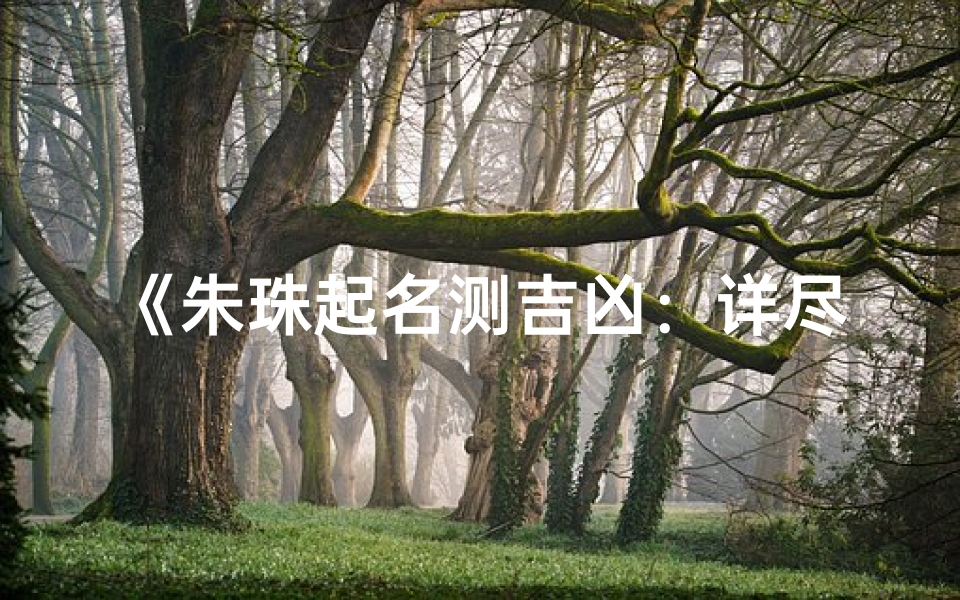 《朱珠起名测吉凶:详尽查询大全揭秘》