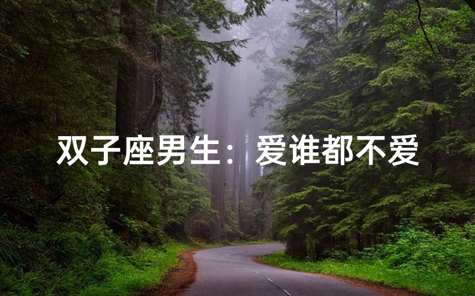 双子座男生:爱谁都不爱,是种什么感觉?