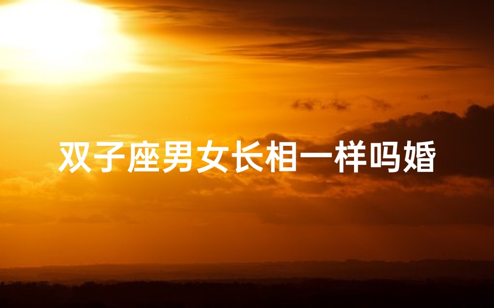 双子座男女长相一样吗婚姻、《双子星缘:长相相同,婚姻奇缘》
