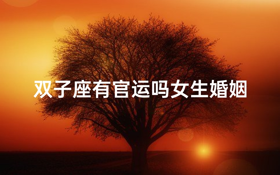 双子座有官运吗女生婚姻、双子座有官运吗女生婚姻状况