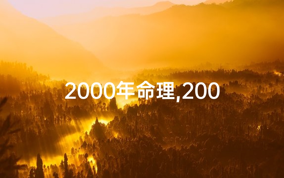 2000年命理,2000年好八字命例:揭秘命运奥秘之窗-算卦网