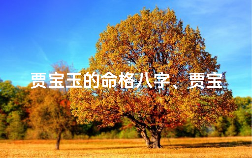 贾宝玉的命格八字、贾宝玉的生辰八字