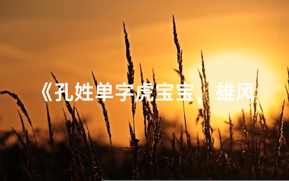 《孔姓单字虎宝宝,雄风虎气,威武非凡之名》