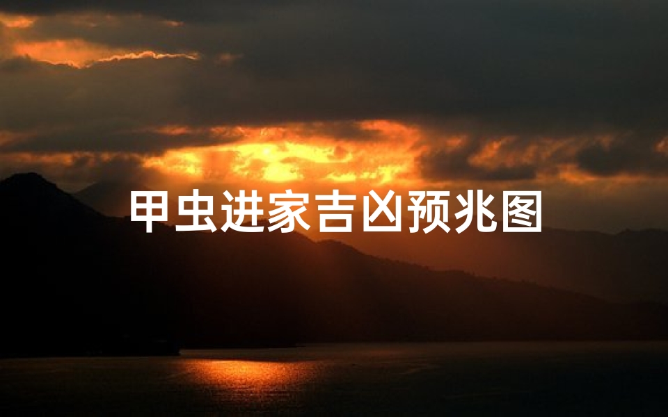 甲虫进家吉凶预兆图