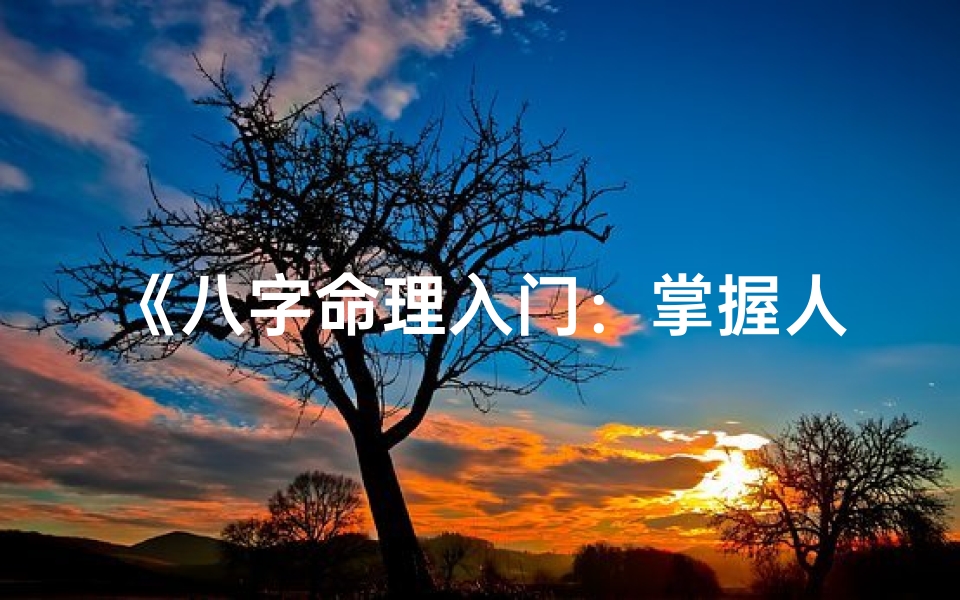 《八字命理入门:掌握人生运势秘钥》-算卦网