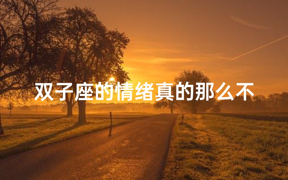 双子座的情绪真的那么不稳定吗-双子座情绪波动大,揭秘内心秘密