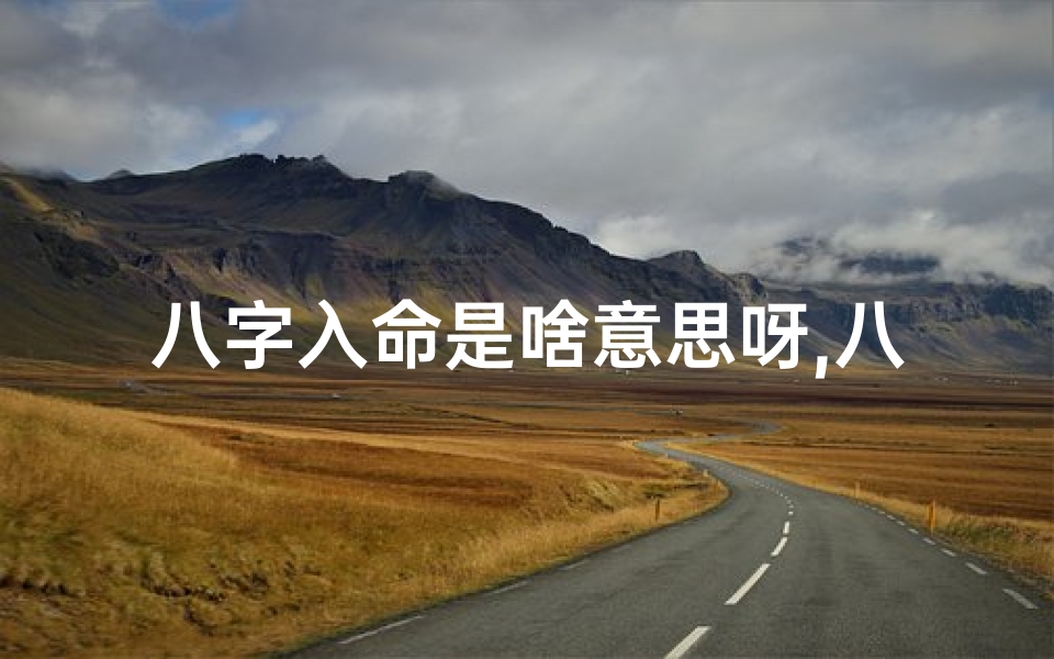 八字入命是啥意思呀,八字入命究竟是什么?揭秘命运之谜