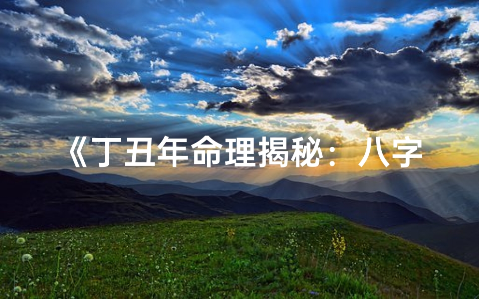《丁丑年命理揭秘:八字运势深度解析》