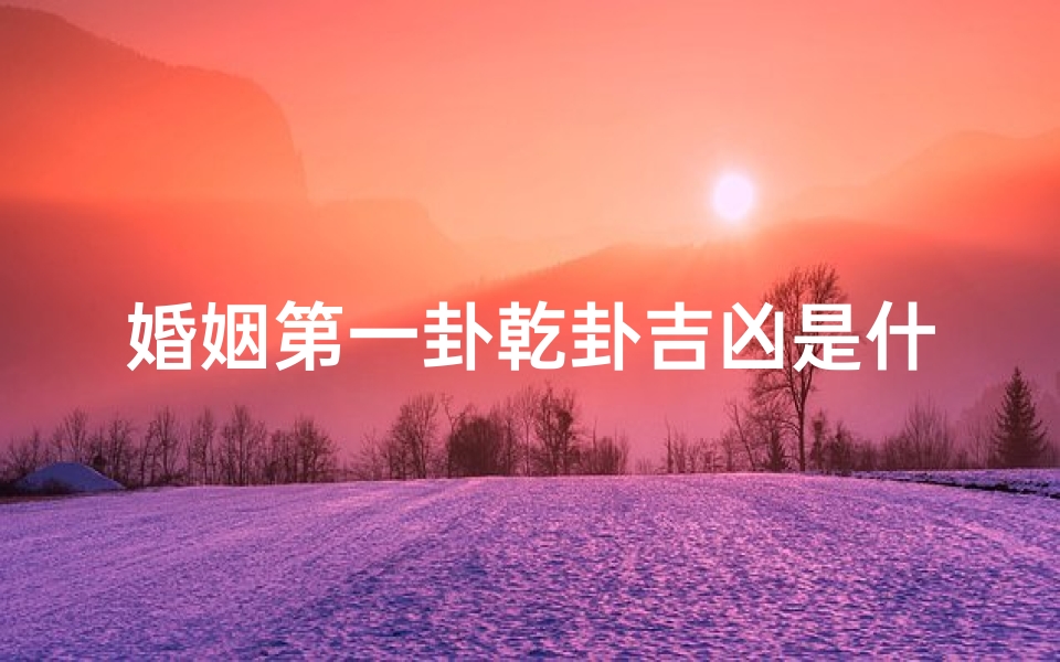 婚姻第一卦乾卦吉凶是什么属相、《乾卦揭秘:婚姻吉凶之奥秘》
