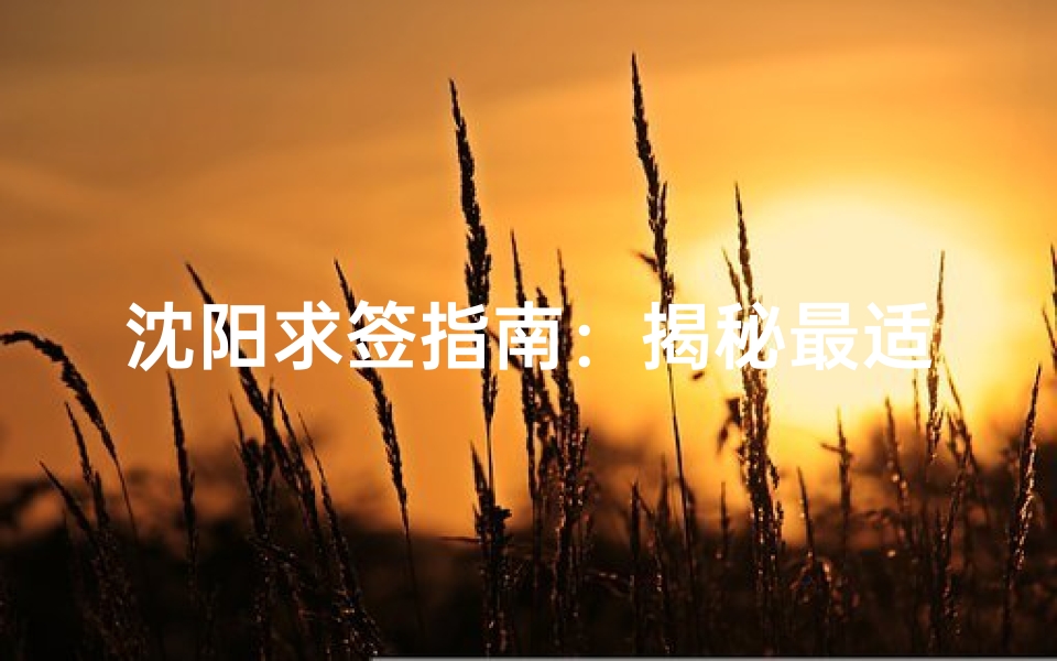 沈阳求签指南:揭秘最适合你的寺庙