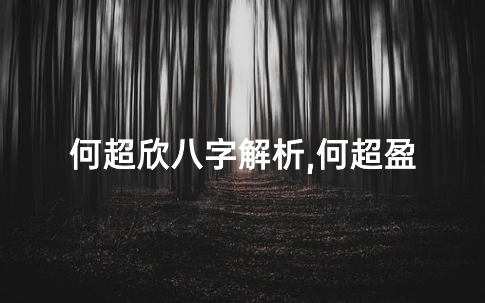 何超欣八字解析,何超盈八字命理揭秘:命运轨迹与人生启示