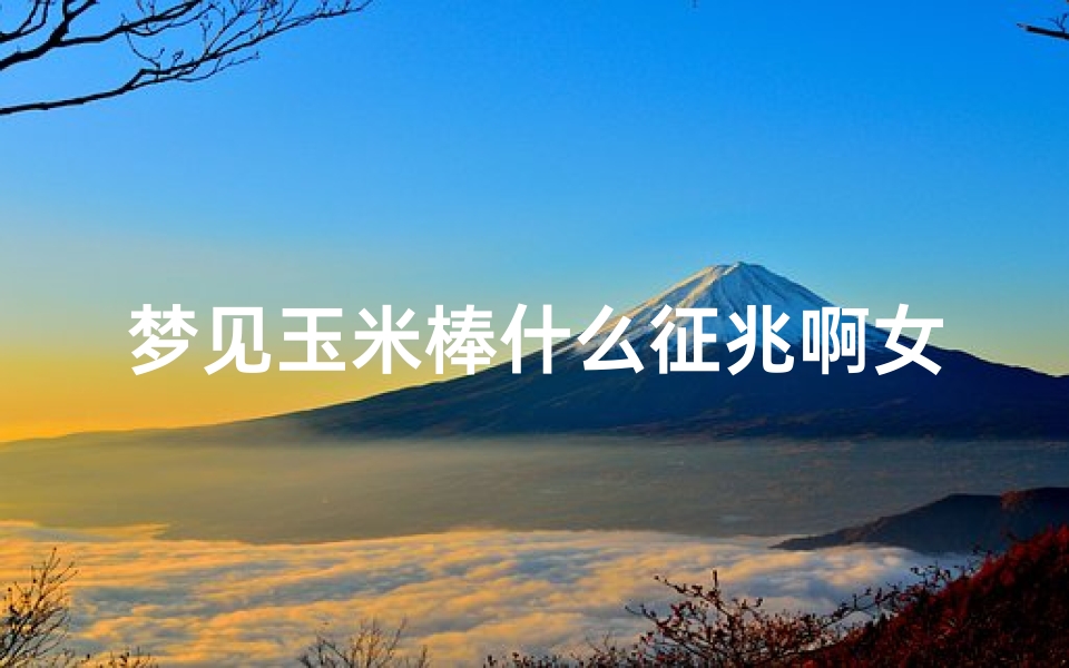 梦见玉米棒什么征兆啊女生;梦见玉米棒是什么意思有什么预兆