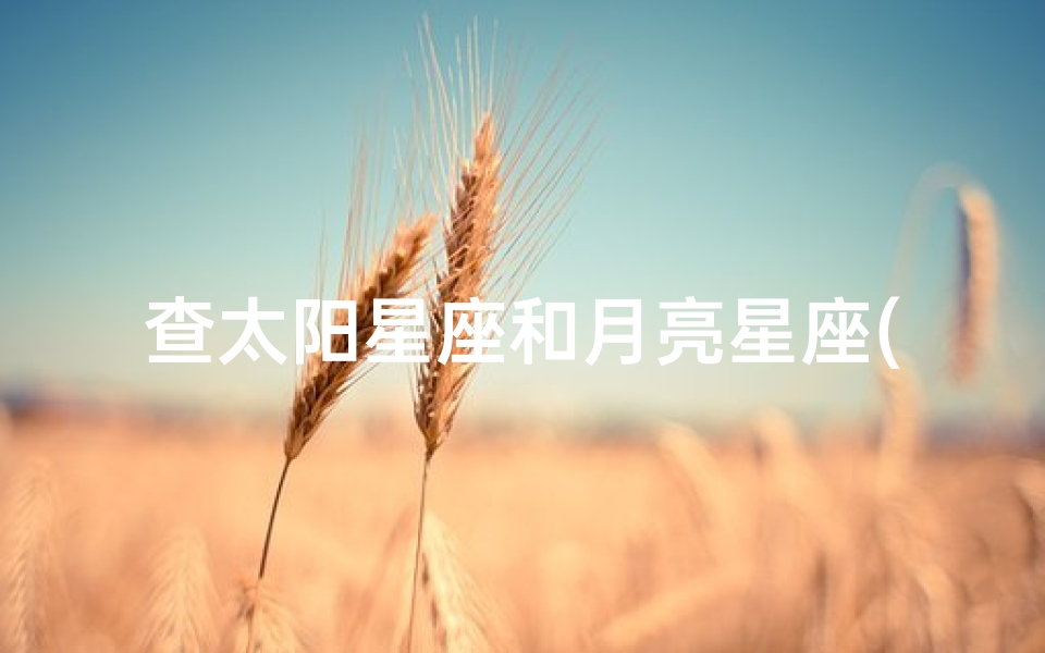 查太阳星座和月亮星座(怎么查太阳月亮上升星座)-算卦网