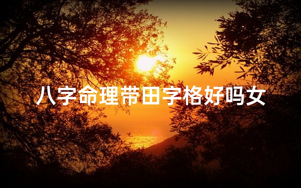 八字命理带田字格好吗女孩;《田字格局八字命理:揭秘女性命运奥秘》-算卦网