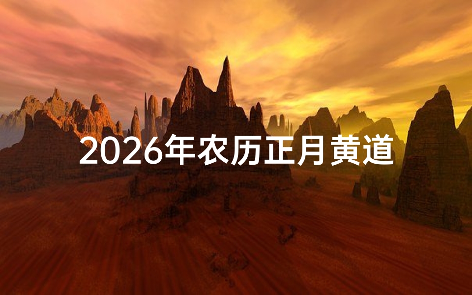 2026年农历正月黄道吉日查询,择吉良辰全攻略