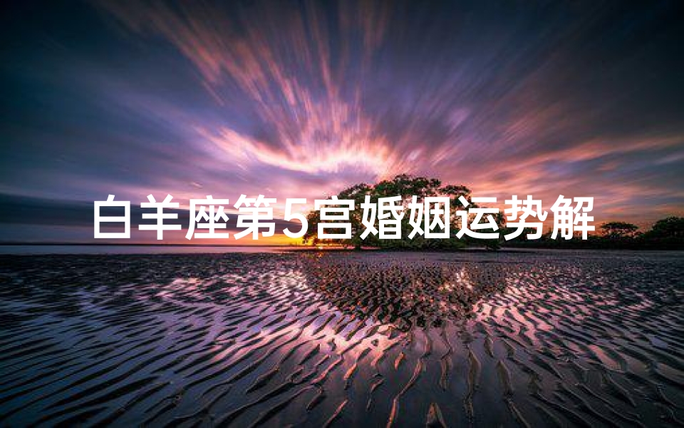 白羊座第5宫婚姻运势解析:爱情火花四溢