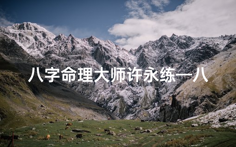 八字命理大师许永练—八字神探许永练:揭秘命运之谜