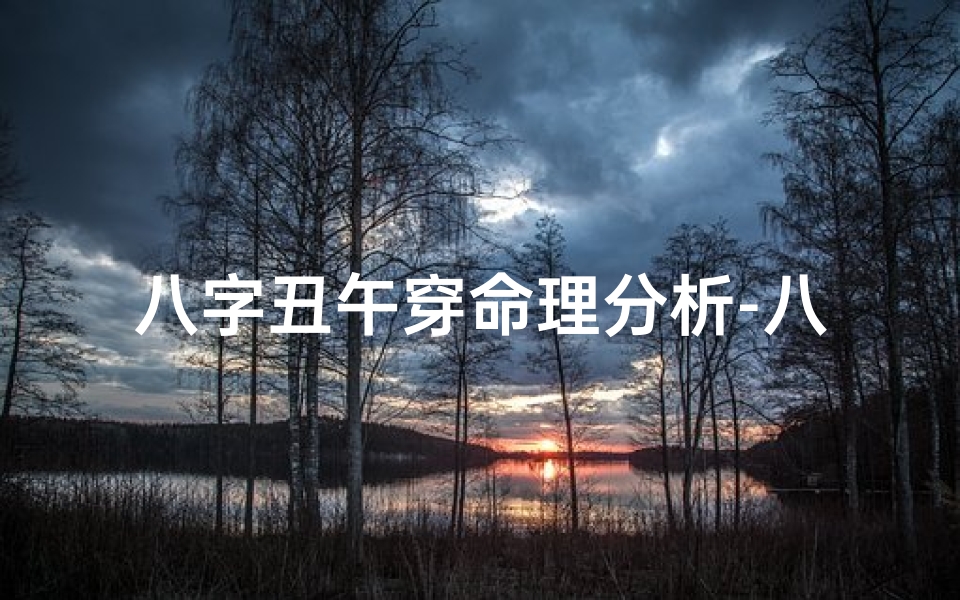 八字丑午穿命理分析-八字丑午穿命理揭秘:运势起伏与人生转折