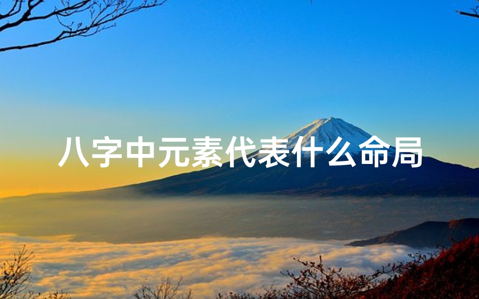 八字中元素代表什么命局—四柱八字元
