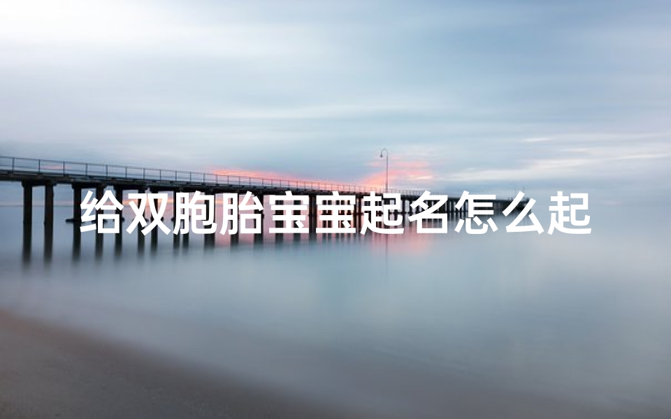 给双胞胎宝宝起名怎么起呢(双胞胎男宝宝起名大全最新)-算卦网