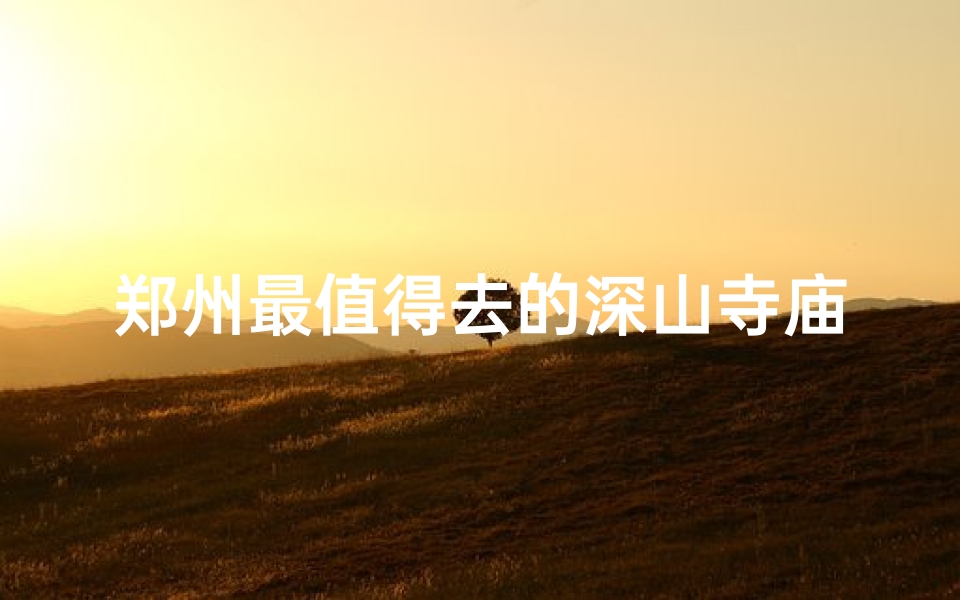 郑州最值得去的深山寺庙(郑州有什么山什么寺)-算卦网