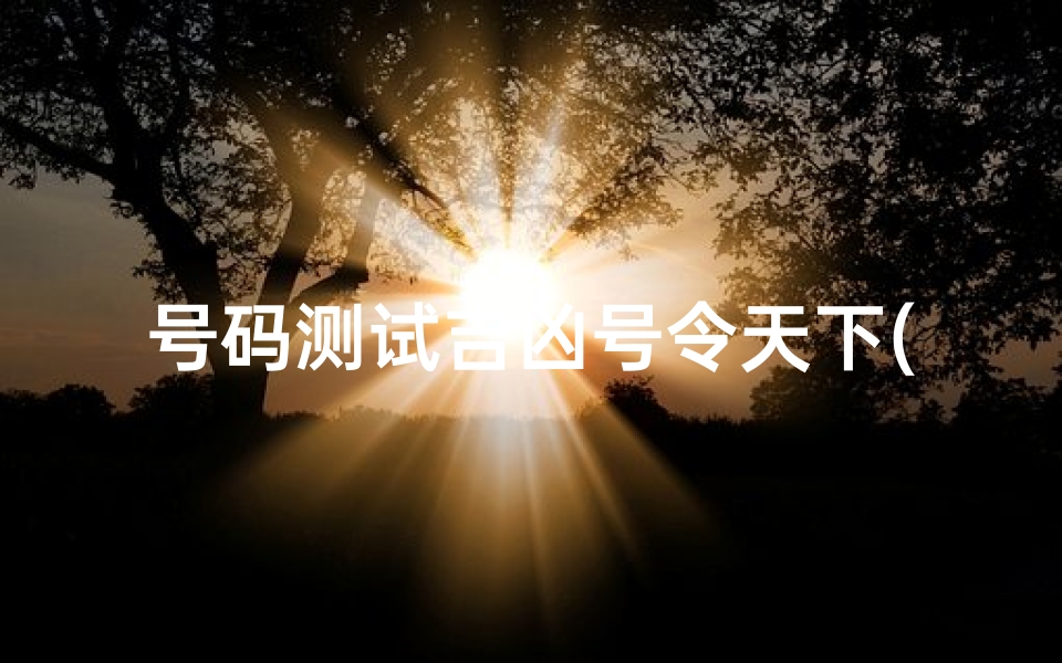 号码测试吉凶号令天下(号令天下手机号码评分 号令天下手机号码测吉凶免费查询 )-算卦网
