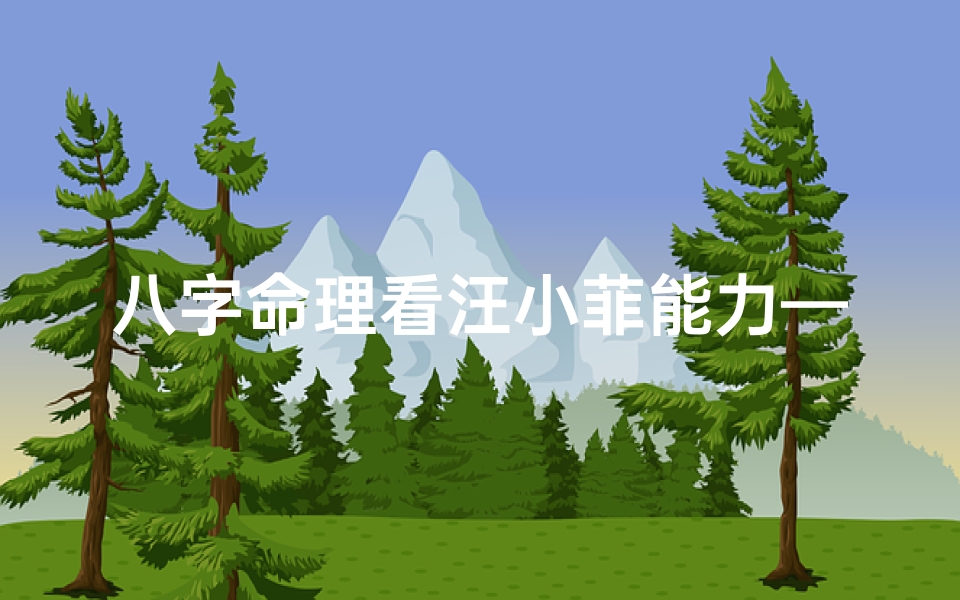 八字命理看汪小菲能力—《八字揭秘：汪小菲命运潜能解析》