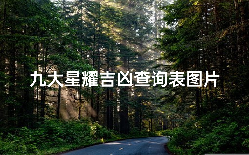 九大星耀吉凶查询表图片大全,九大星耀吉凶一览:精准查询,运势解码图解-算卦网