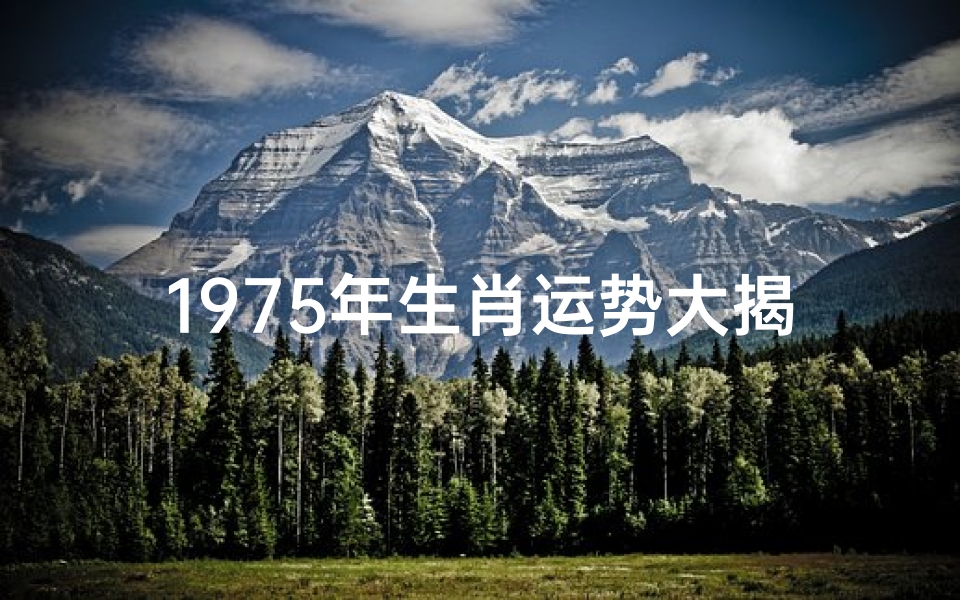 1975年生肖运势大揭秘:财运、爱情、事业全面分析