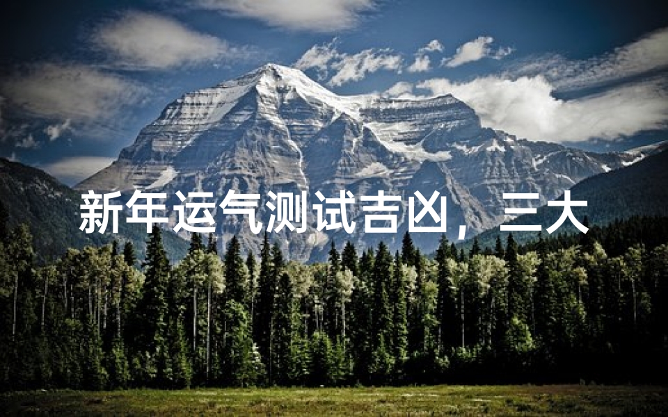 新年运气测试吉凶,三大民俗预测法深度解析-算卦网