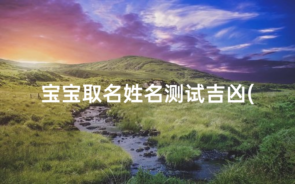 宝宝取名姓名测试吉凶(宝宝乳名测试打分)-算卦网