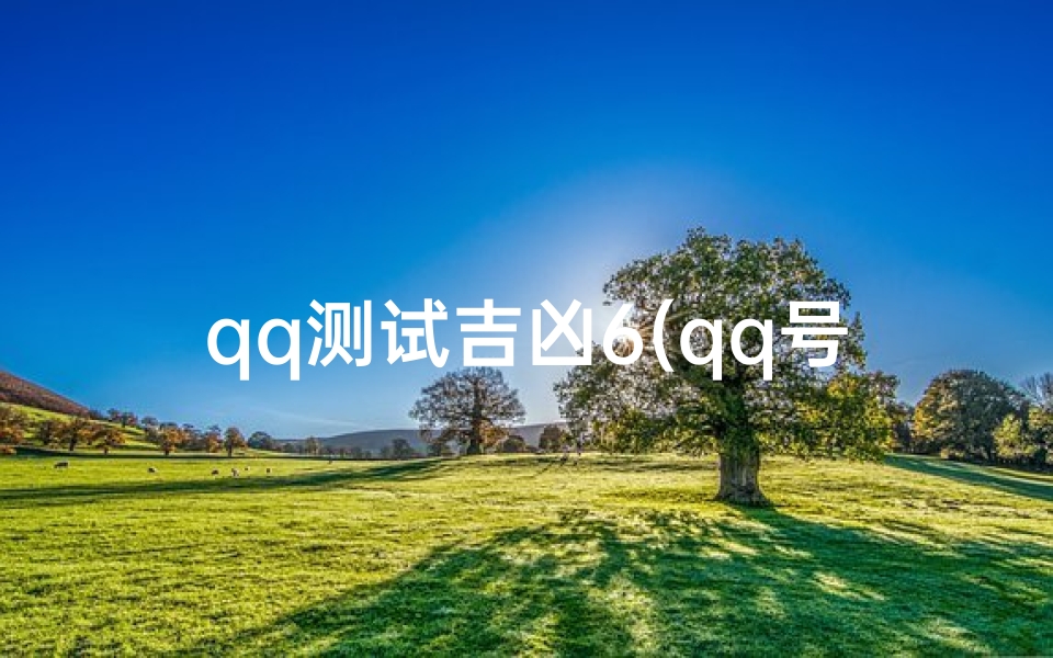 qq测试吉凶6(qq号码测吉凶是真的假的 )-算卦网