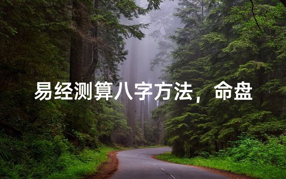 易经测算八字方法,命盘解析与人生运势预测