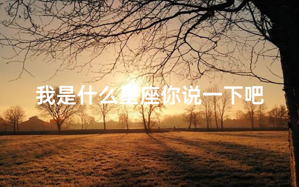我是什么星座你说一下吧(我是什么星座啊 )-算卦网