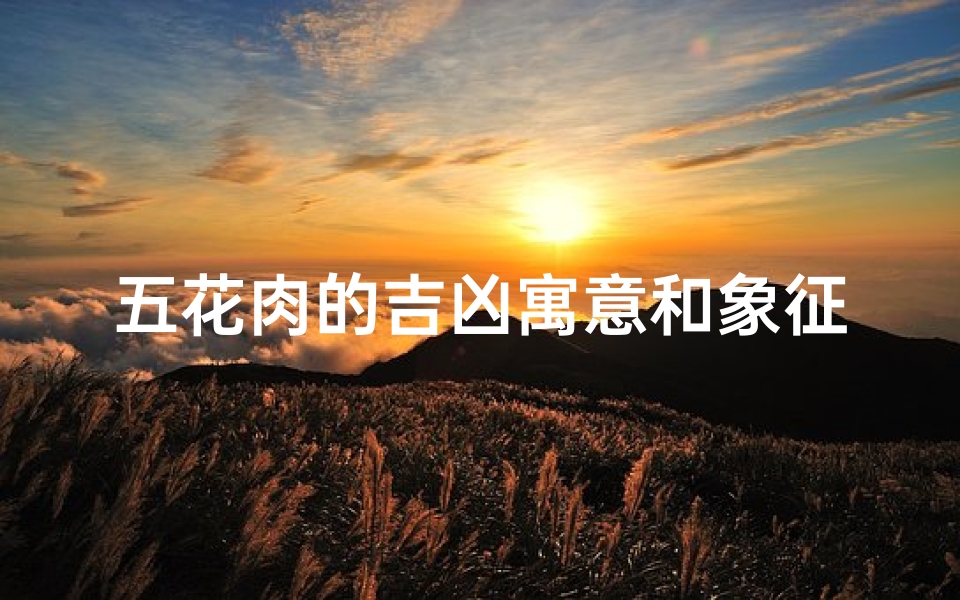 五花肉的吉凶寓意和象征;五花肉吉祥菜名-算卦网
