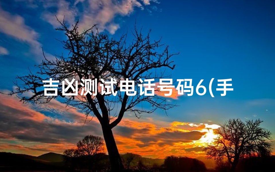 吉凶测试电话号码6(手机号测试)-算卦网