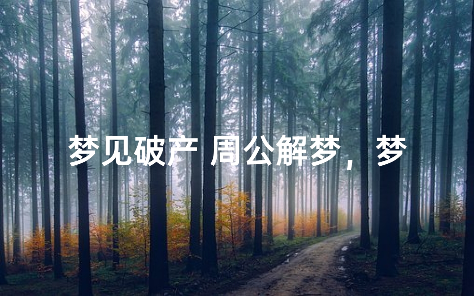梦见破产 周公解梦,梦境暗示与人生启示