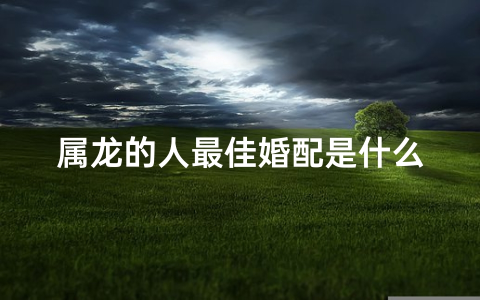 属龙的人最佳婚配是什么属相(2024属龙三合和三冲属相属龙人最佳婚配)-算卦网