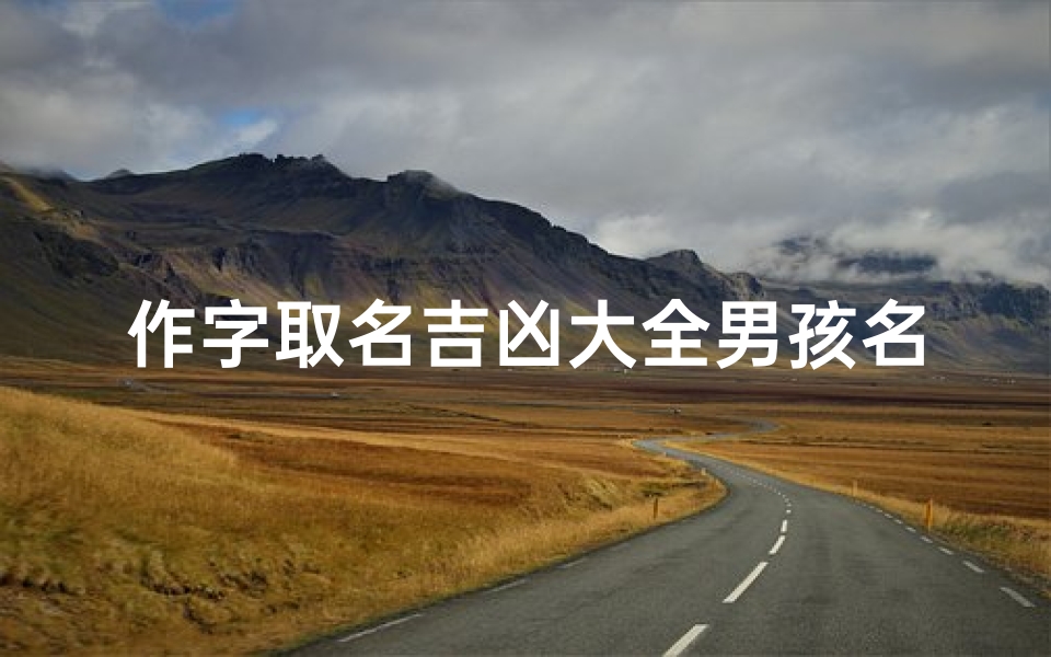 作字取名吉凶大全男孩名字—作字取名的含义-算卦网